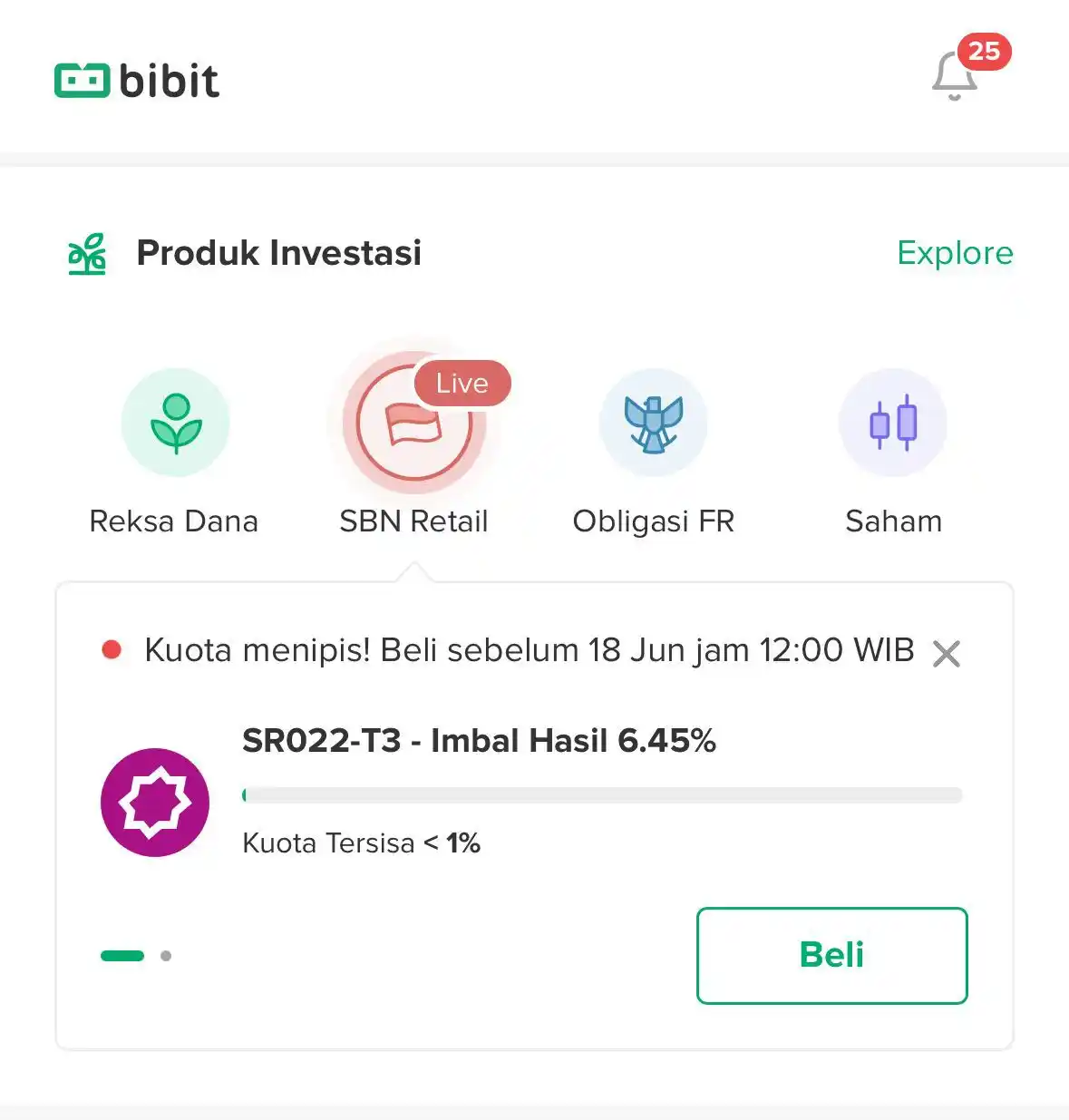 Image from Bibit.id: ⏰*LAST CALL: 3 Jam Terakhir Beli SR022 di Bibit Sebelum Penawaran Ditu...