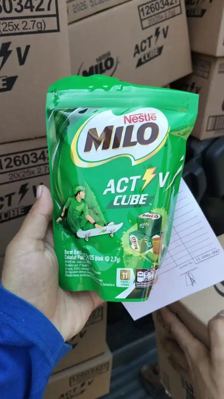 Image from Toko LC GROSIR MIX ITEM: Milo cube isi 25pcs@13.500/bks,,,13rb*5pcs,,,dusan 250rb/20bks,,,248rb...