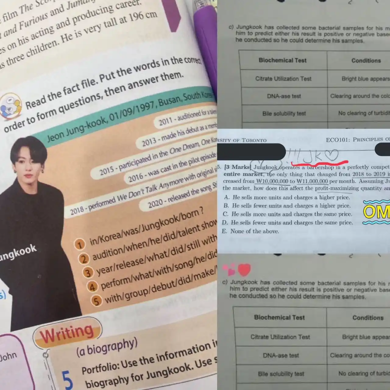 Image from 🇧🇷⃞🫟   ֢֢ˢᵘᵖᵖᵒʳᵗ𝐀𝐑𝐌𝐘𝐍𝐄𝐖𝐒: *⏜⃞📍̈NEW INFO*   *_📚 🐰• `Jungkook` apareceu em um livro didático de...