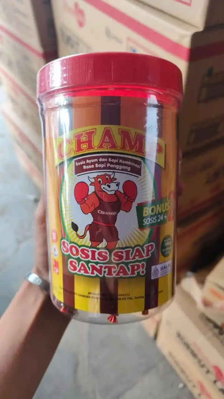 Image from Toko LC GROSIR MIX ITEM: Sosis champ siap makan isi 26pcs@19rb/jar,,,105rb/dus isi 6,,,104,500*...