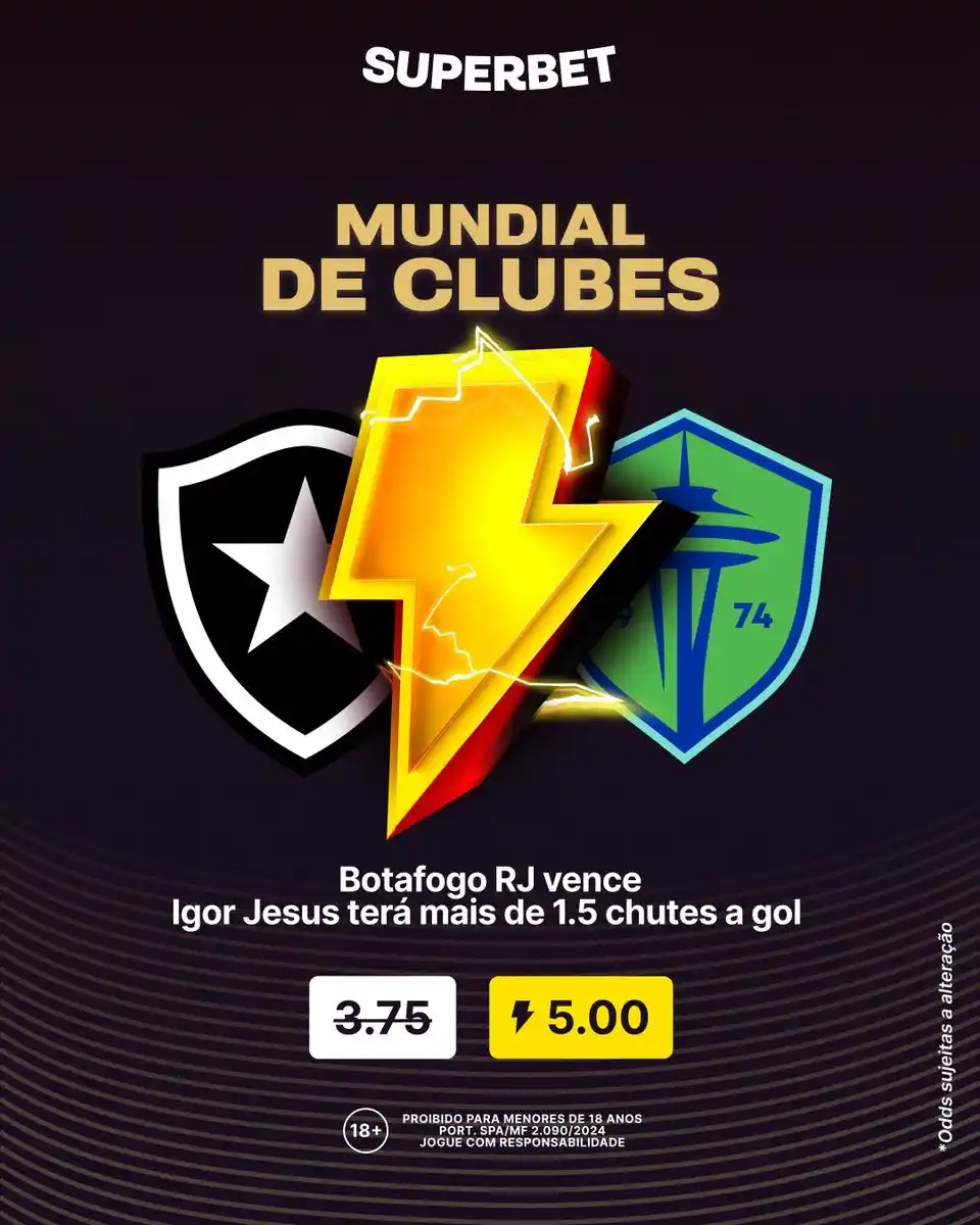 Image from Superbet Brasil 🇧🇷 : *⚽️ SUPERODDS Botafogo x Seattle Sounders ⚽️* - Botafogo vence, Igor ...