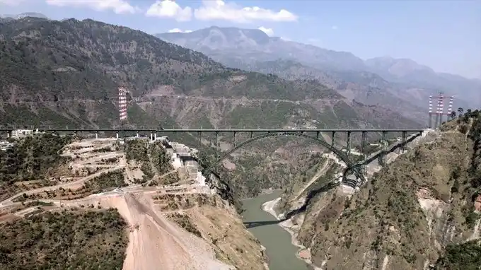 Image from Kashmir Watcher: Adani Group supplied 65,000 tonne of high-strength cement for ChenabBr...