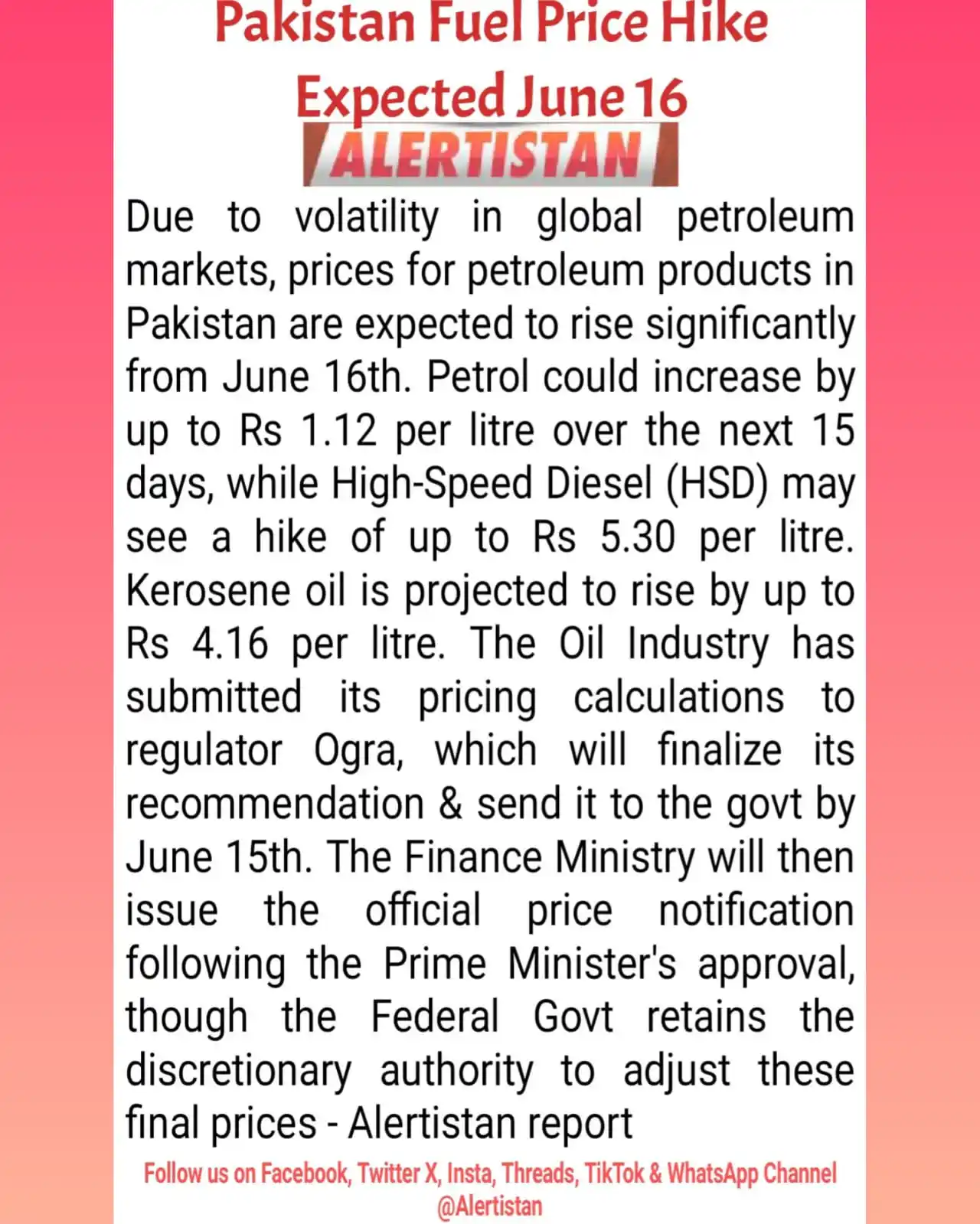 Image from Alertistan: *Alertistan Fuel Price Alert | Pakistan* <a class="text-blue-500 hove...