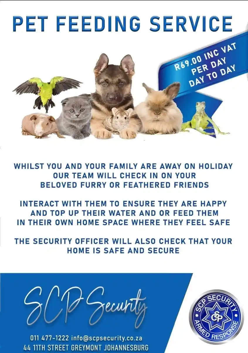 Image from SCP SECURITY: Are you Going Away? How about SCP Security takes care of your Pets? We...
