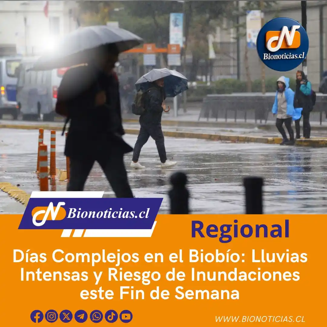 Image from Bionoticias.cl: 🌧️ Atención Región del Biobío: Este fin de semana se esperan intensas...