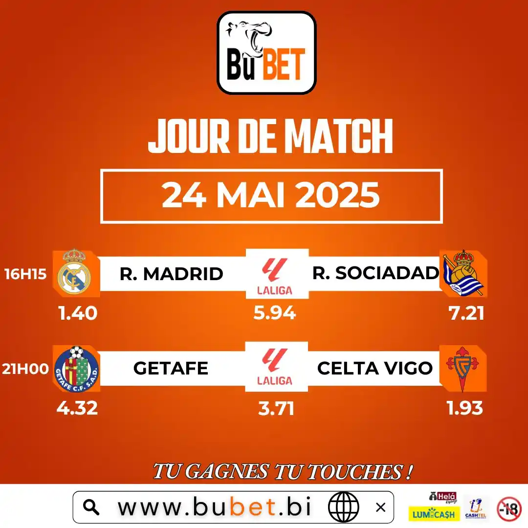 Image from BUBET OFFICIEL [TU GAGNES TU TOUCHES]: ✨ Bakunzi b'inkino,Uno musi Umugwi wa Réal de Madrid uraza gutana mumi...