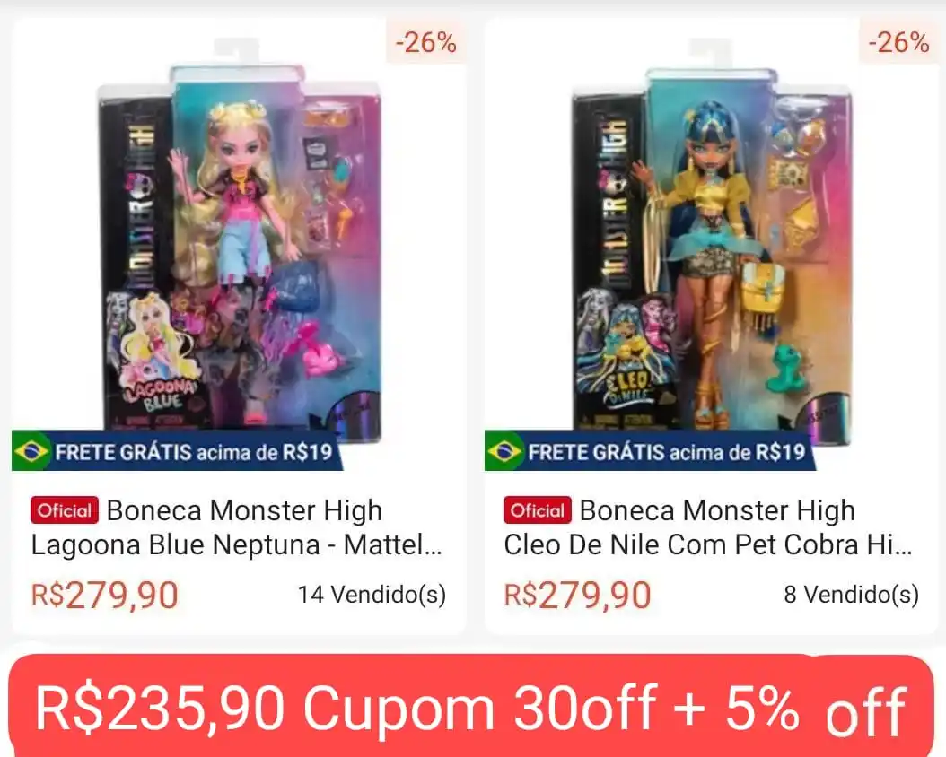 Image from JDolls - Promos e Achados de Bonecas: *Bonecas Monster High Core Refresh / Novo Visual - Mattel* Por *R$235...