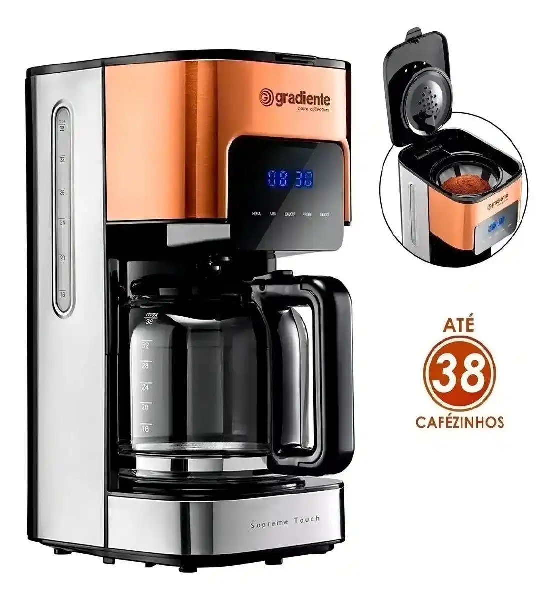 Image from JP TECH OFERTAS GERAIS: Cafeteira Digital Programável Supreme Touch 800w Gradiente 127V🔥  POR...