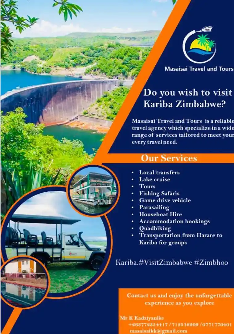 Image from The National 🇿🇼 – Daily News Updates: *Do you wish to visit Kariba Zimbabwe?* *Masaisai Travel and Tours* i...