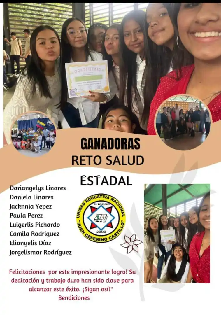 Image from Noticias ElTocuyoAlDia: *Felicitaciones a los Estudiantes de la UEN Juan Ceferino Castillo* Q...
