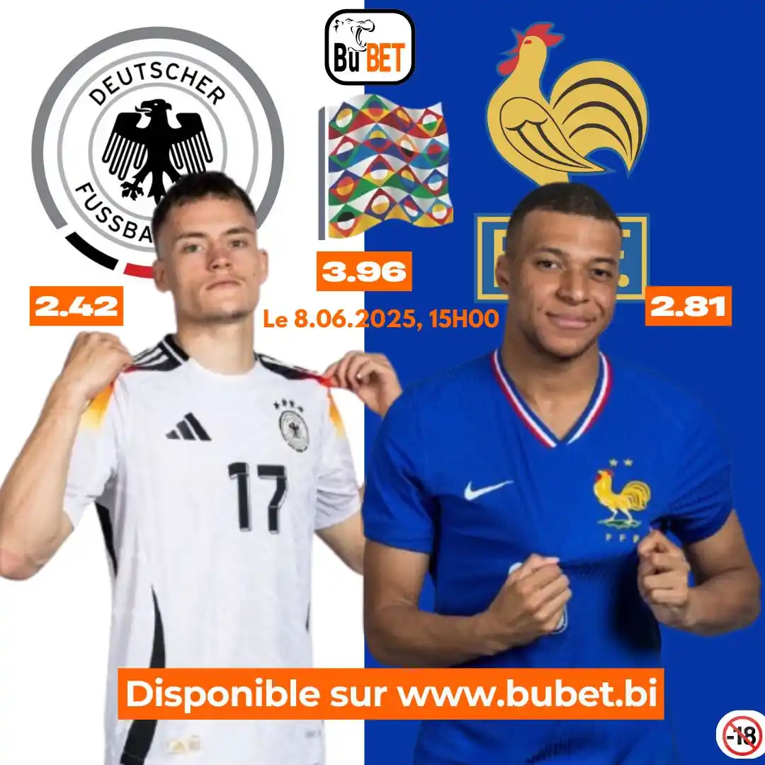 Image from BUBET OFFICIEL [TU GAGNES TU TOUCHES]: 🇫🇷France vs Allemagne🇩🇪 : bazohura murukino rwo kugwanira ikibanza...