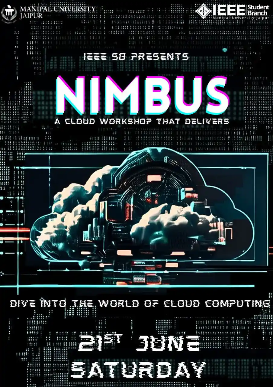 Image from MUJ BLUEDOVE MENU UPDATES: *🌩️Get Your Head In the cloud🌩️*  ☁️ *_NIMBUS_* : A *Cloud Workshop*...