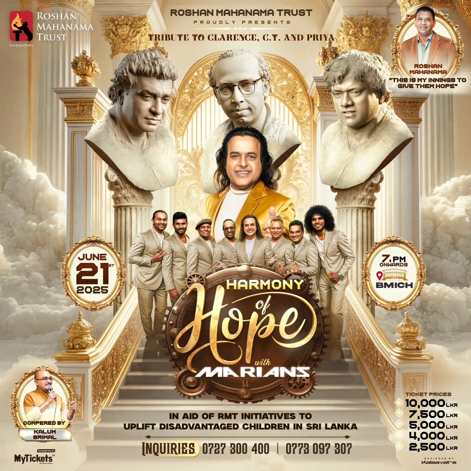 Image from MyTicketsLK: HARMONY OF HOPE WITH MARIANS  Join us for an unforgettable evening of ...