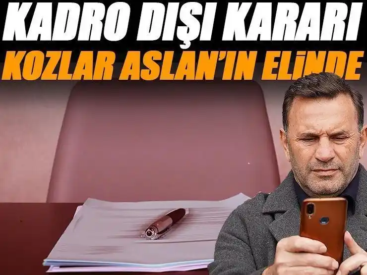 Image from Fanatik: KOZLAR ASLAN'IN ELİNDE! Kadro dışı kararı 💥  https://www.fanatik.com....