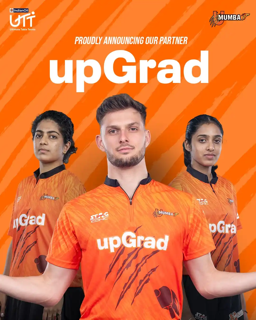 Image from U Mumba: Levelling up every rally 🏓 Presenting our partner – upGrad, powering ...