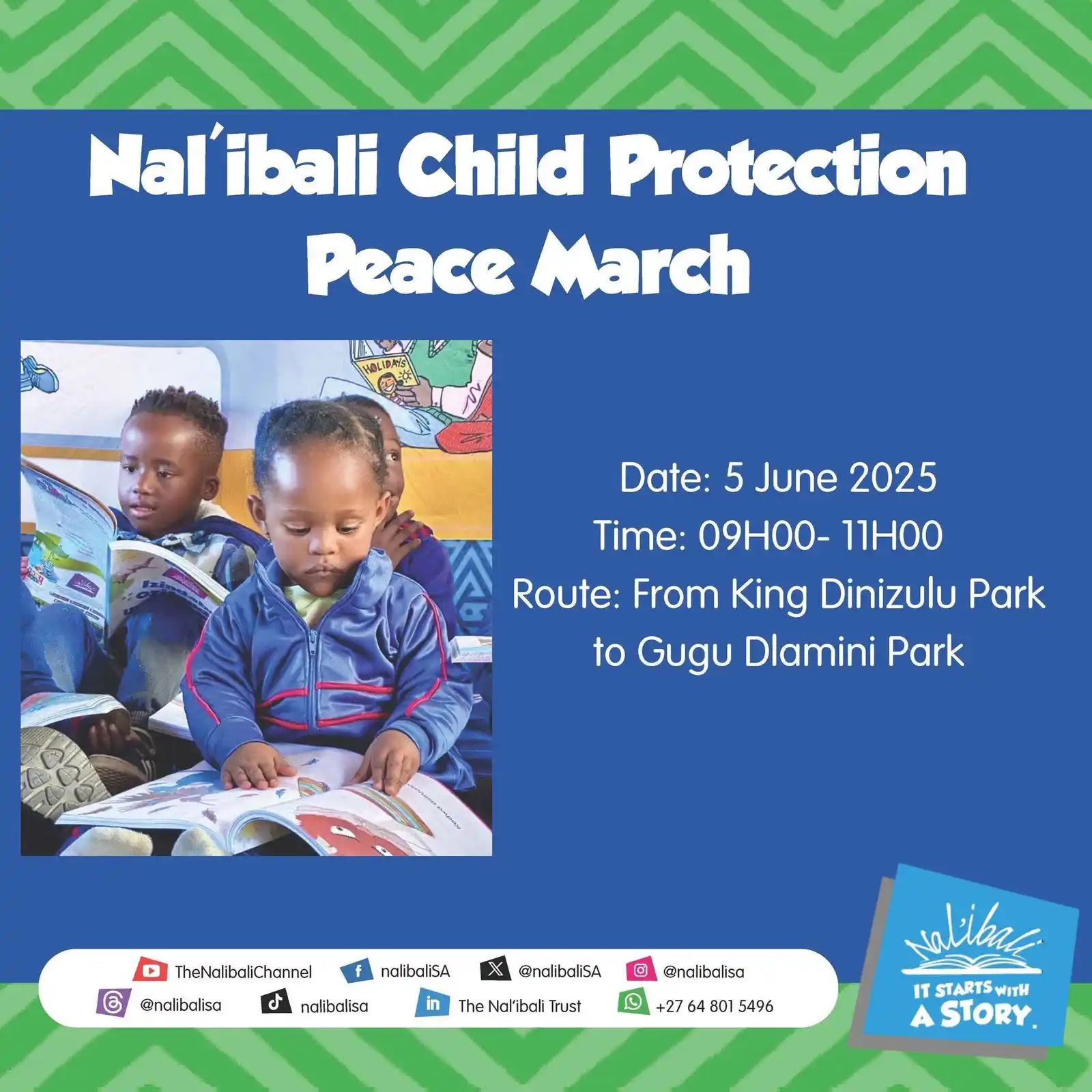 Image from Nalibali : NAL'IBALI LEADS A CHILD PROTECTION MARCH IN DURBAN Durban, South Afri...