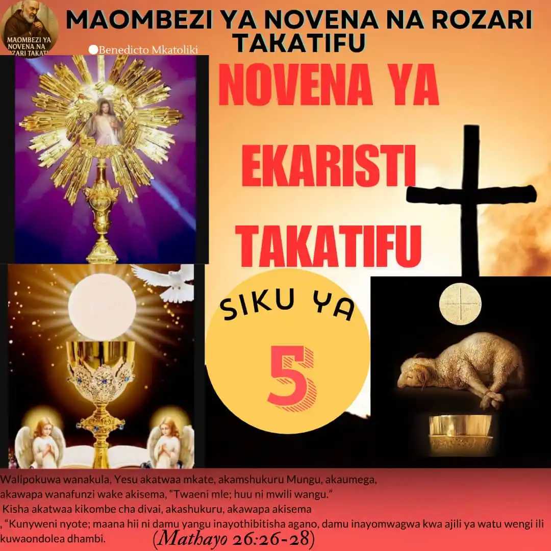 Image from DIVINE RETREAT UPDATES AND PRAYERS: *_NOVENA YA EKARISTI TAKATIFU_* *SIKU YA TANO (5)* *JUMANNE - 17/06/...