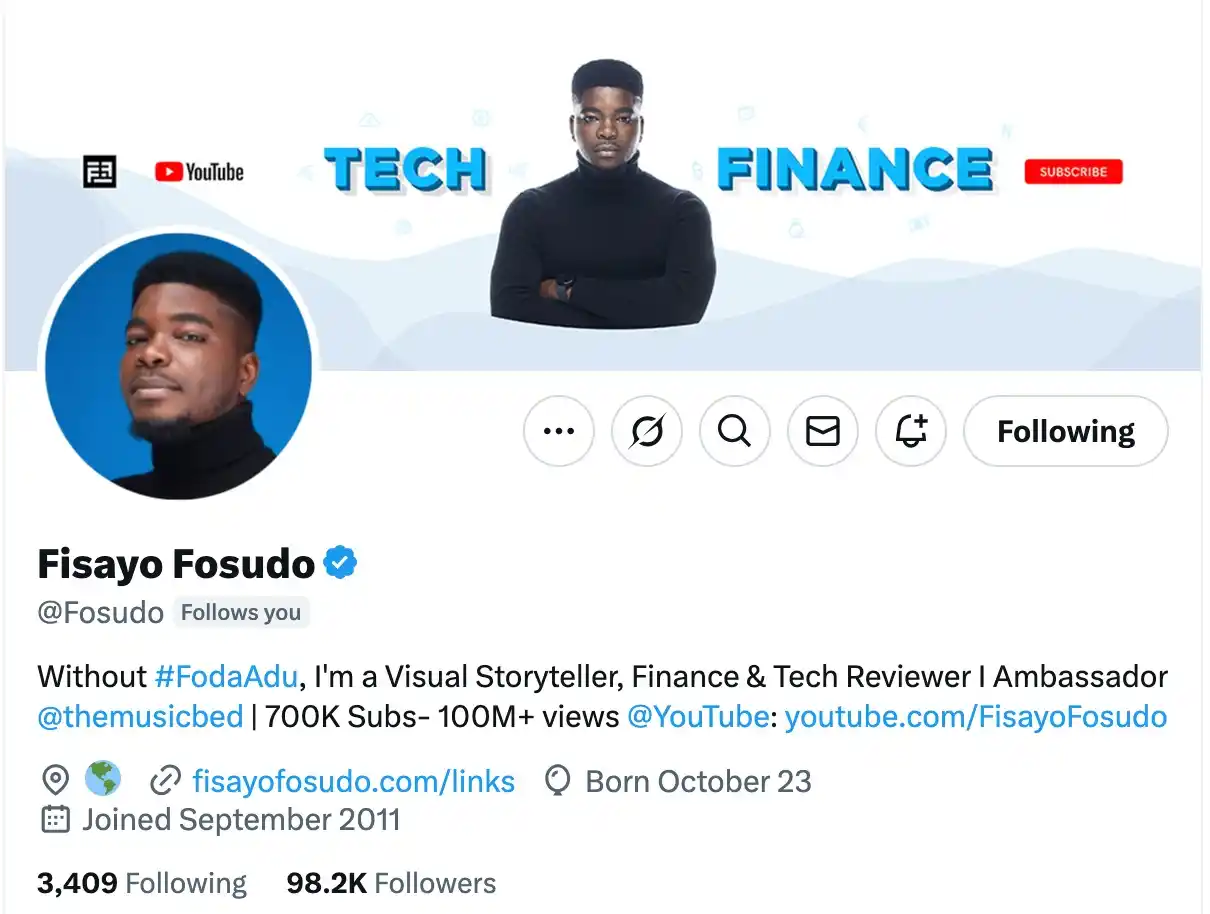 Image from Blockchain [Web3] Digital Wealth Hub: One of the biggest tech Youtubers is now following me on X. We are als...
