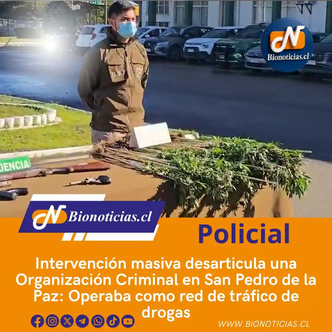 Image from Bionoticias.cl: 🚨 Operativo Antidrogas en San Pedro de la Paz Carabineros del O.S.7 C...