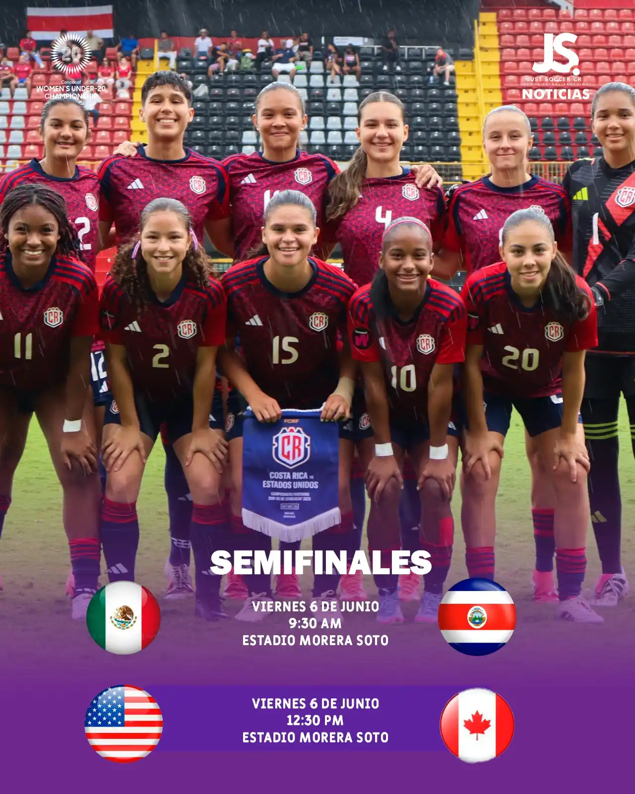 Image from Just Soccer Costa Rica : 🙌🏼 | 𝐏𝐫𝐞𝐦𝐮𝐧𝐝𝐢𝐚𝐥 𝐒𝐮𝐛𝟐𝟎 𝐅𝐞𝐦𝐞𝐧𝐢𝐧𝐨 🇨🇷✨  👉🏼 De...