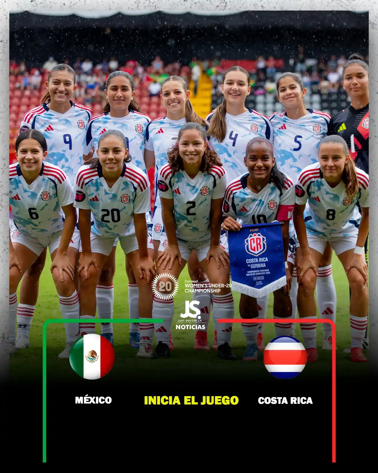 Image from Just Soccer Costa Rica : 🙌🏼 | 𝐏𝐫𝐞𝐦𝐮𝐧𝐝𝐢𝐚𝐥 𝐒𝐮𝐛𝟐𝟎 𝐅𝐞𝐦𝐞𝐧𝐢𝐧𝐨 🇨🇷✨  🇲🇽 Mé...