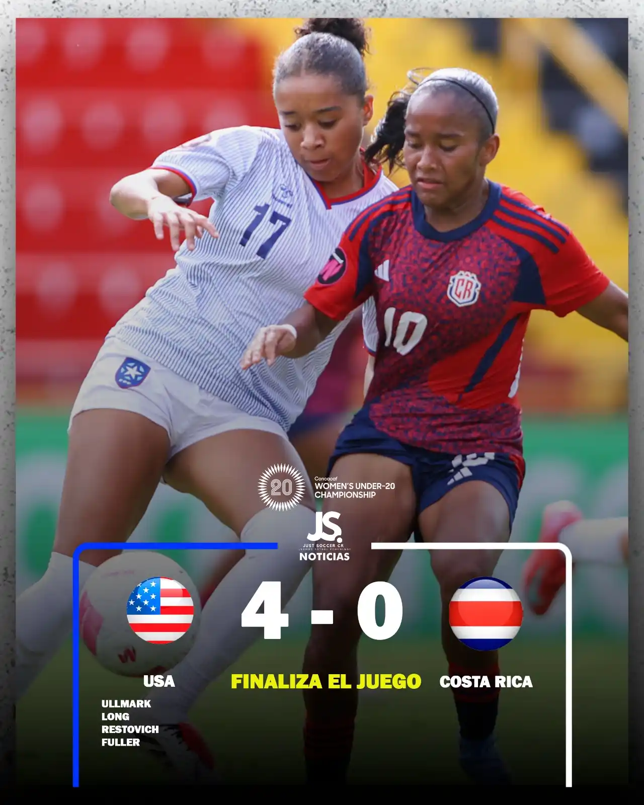 Image from Just Soccer Costa Rica : 🏴 ¡𝐒𝐞 𝐚𝐜𝐚𝐛𝐚 𝐞𝐥 𝐣𝐮𝐞𝐠𝐨!   💪🏼 ¡𝐔𝐒𝐀 𝐠𝐨𝐥𝐞ó 𝐚 𝐂𝐨�...