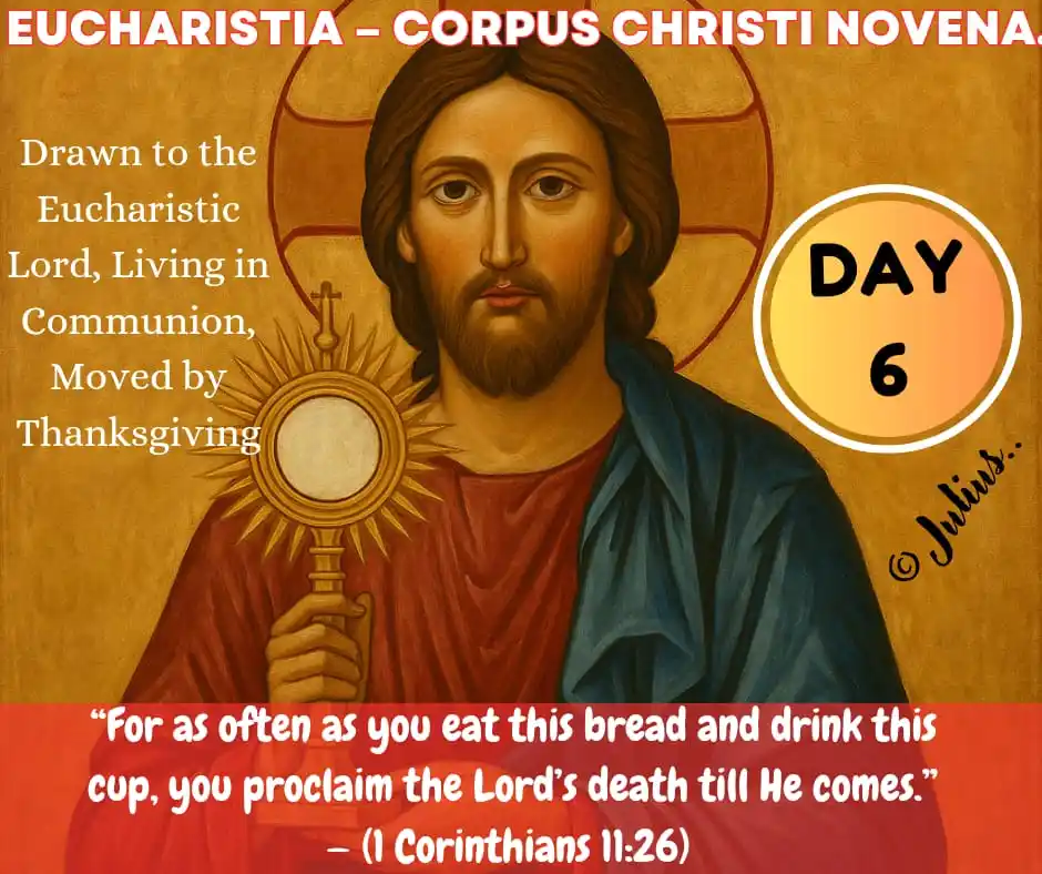 Image from DIVINE RETREAT UPDATES AND PRAYERS: *SHALOM* *DAY 6 -EUCHARISTIA - CORPUS CHRISTI NOVENA* *WEDNESDAY - 1...