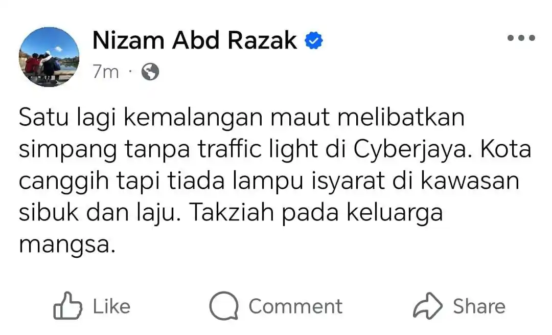 Image from Sepang Viral: Sibuk nak kejar bandaraya  cyberjaya trafficlight problem.  Kota waris...