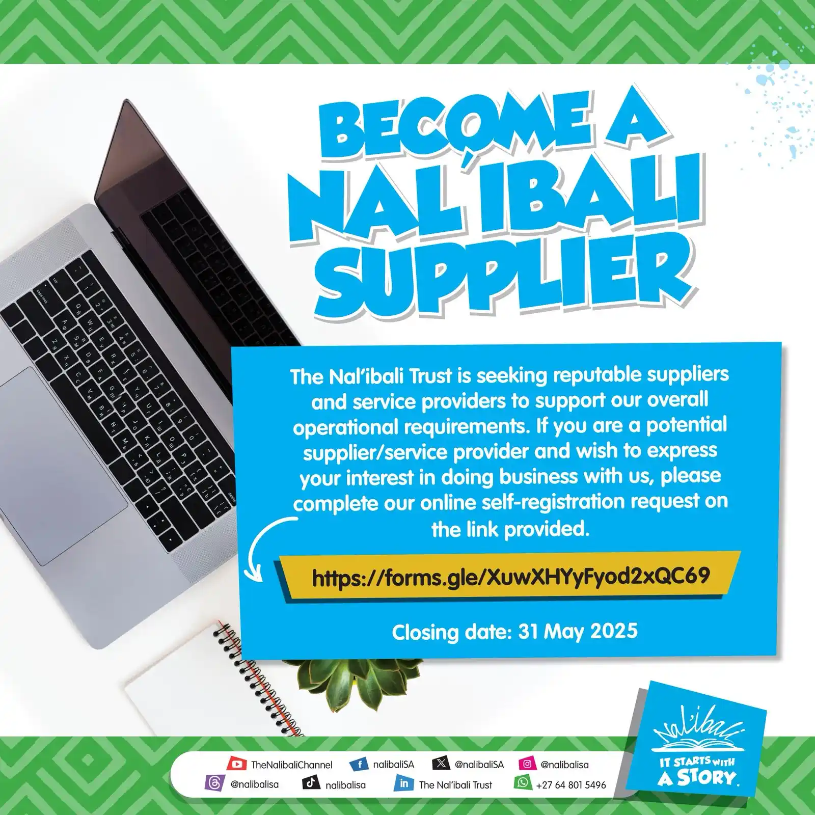 Image from Nalibali : To assist with our overall operational requirements, the Nal'ibali Tru...