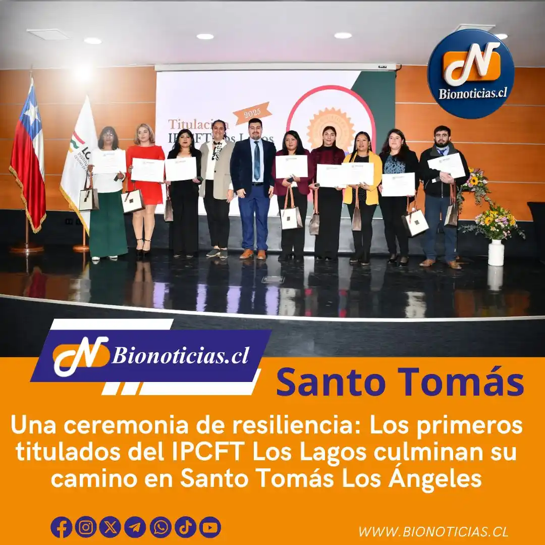 Image from Bionoticias.cl: 🎓 Una ceremonia llena de emoción y resiliencia En Santo Tomás Los Áng...