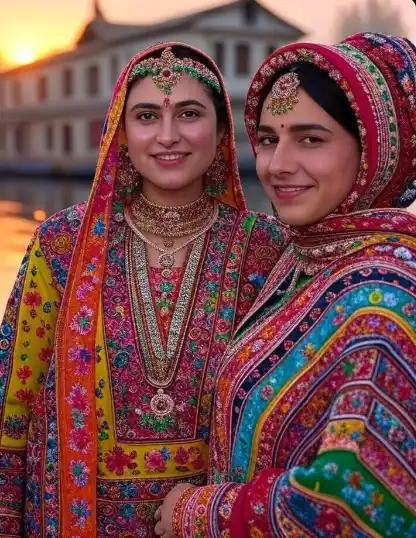 Image from Kashmir Watcher: Vibrant attire reflects Jammu and Kashmir's rich cultural heritage and...