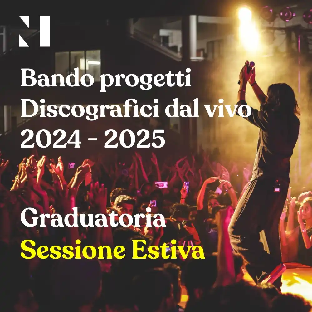 Image from NUOVO IMAIE: *BANDO PROMOZIONE PROGETTI DISCOGRAFICI DAL VIVO 2024 - 2025: GRADUATO...