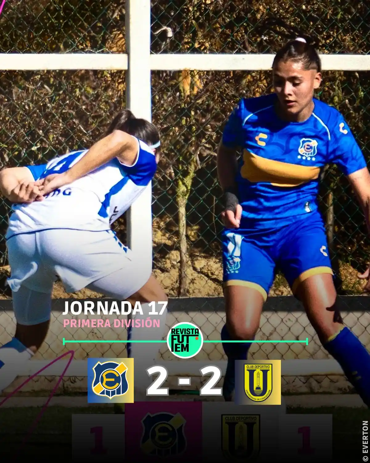 Image from Revista FutFem: Everton se lo empata en los descuentos a Universidad de Concepción.  E...