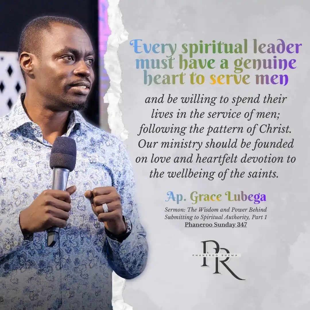 Image from Phaneroo Rhema: Every spiritual leader must have a genuine heart to serve men and be w...