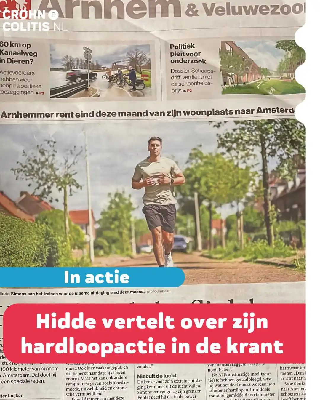 Image from Crohn & Colitis NL: Hidde gaat 100 km hardlopen. Achter elkaar! Met zijn hardloopactie zam...