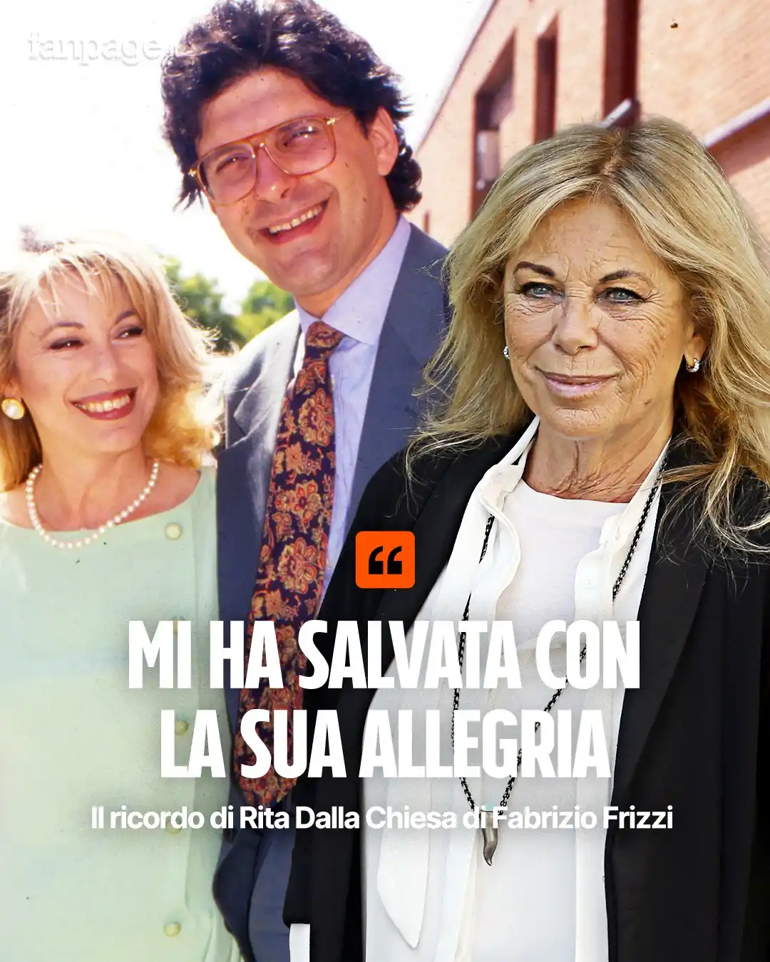 Image from Spettacolo Fanpage.it: *Il ricordo di Rita Dalla Chiesa per Fabrizio Frizzi*  Ospite nello st...