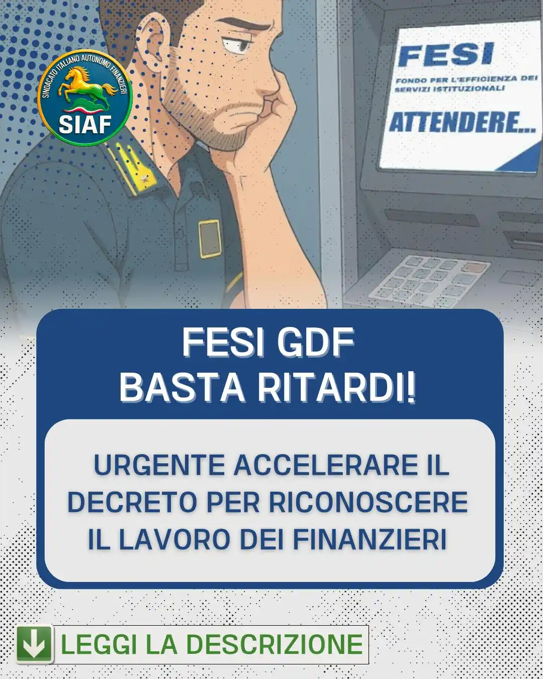 Image from SIAF Sindacato Italiano Autonomo Finanzieri: ✒️Il SIAF sollecita il Ministero dell’Economia ad approvare e far reg...