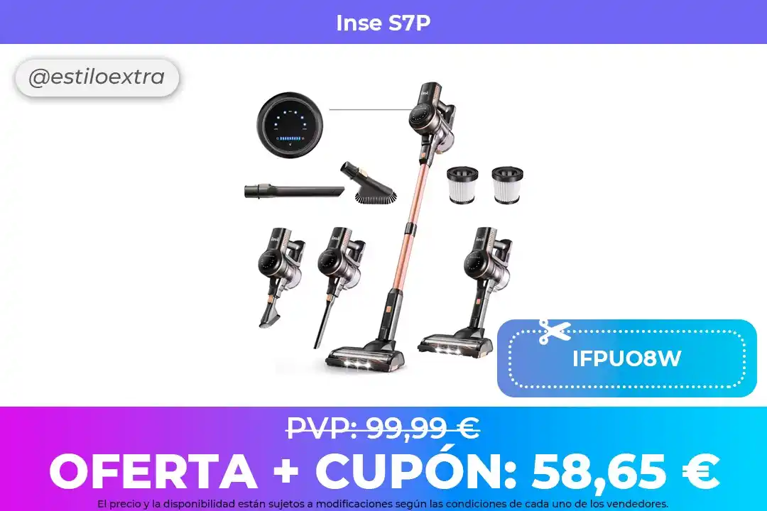 Image from EstiloExtra: 📣 *Inse S7P - Aspirador Escoba Inalámbrico Potente* 🔥 OFERTA: *58,6...