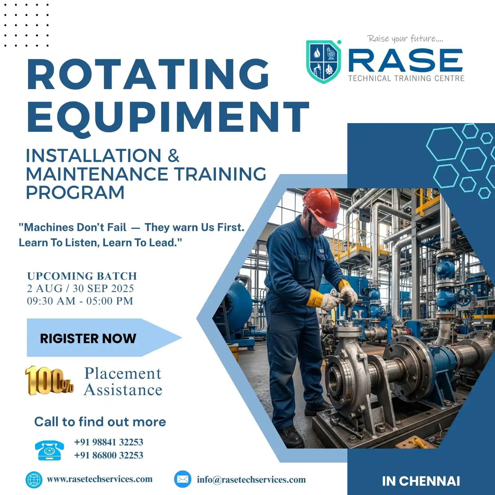 Image from RASE TECH SERVICES: 🚀 Kickstart Your Career in Industrial Maintenance! Join Our "Rotating...