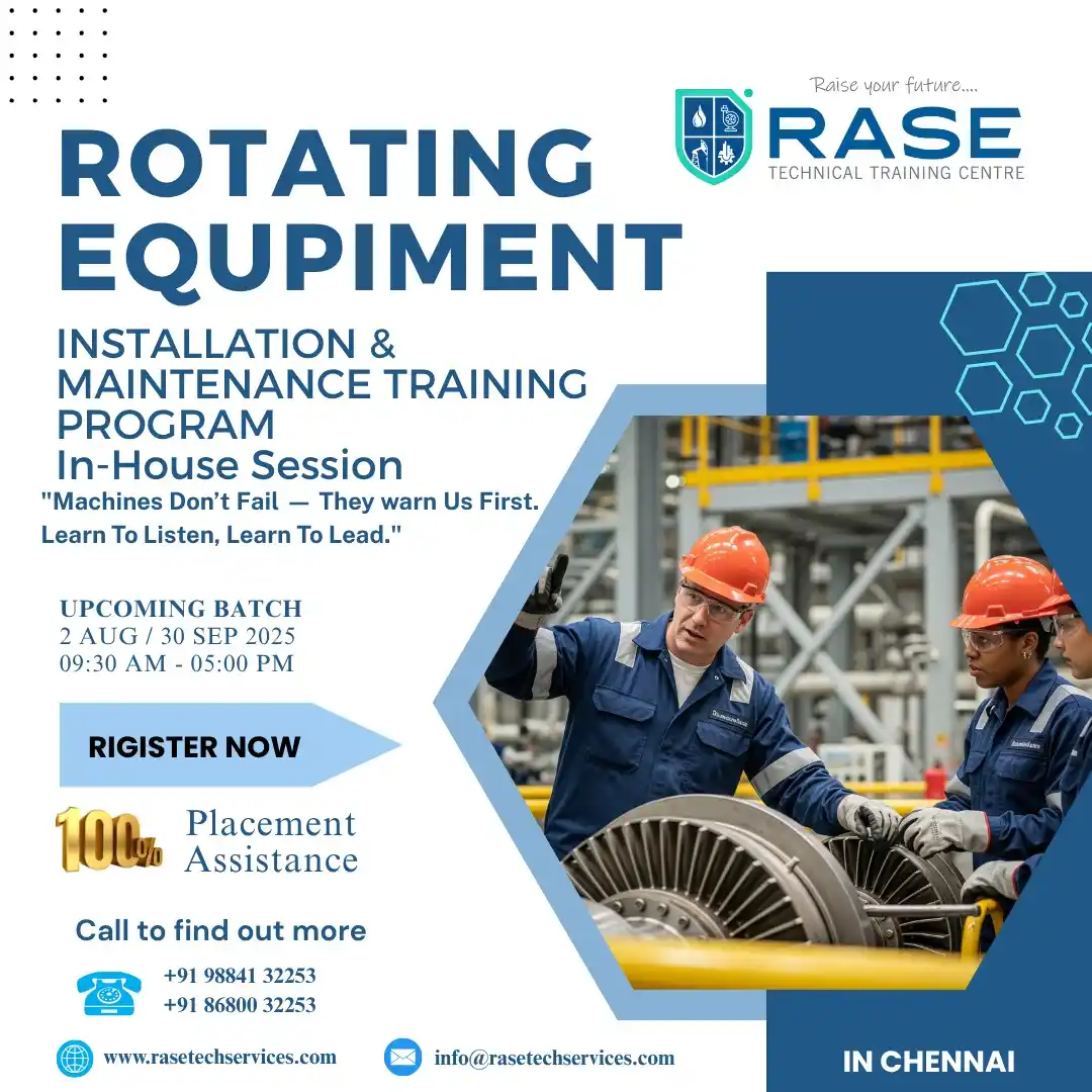 Image from RASE TECH SERVICES: 🚀 Kickstart Your Career in Industrial Maintenance! Join Our "Rotating...