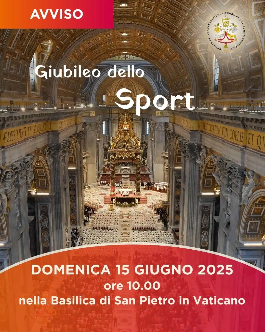 Image from Ufficio delle Celebrazioni Liturgiche del Sommo Pontefice: La Sala Stampa della Santa sede ha comunicato che la Santa Messa per i...