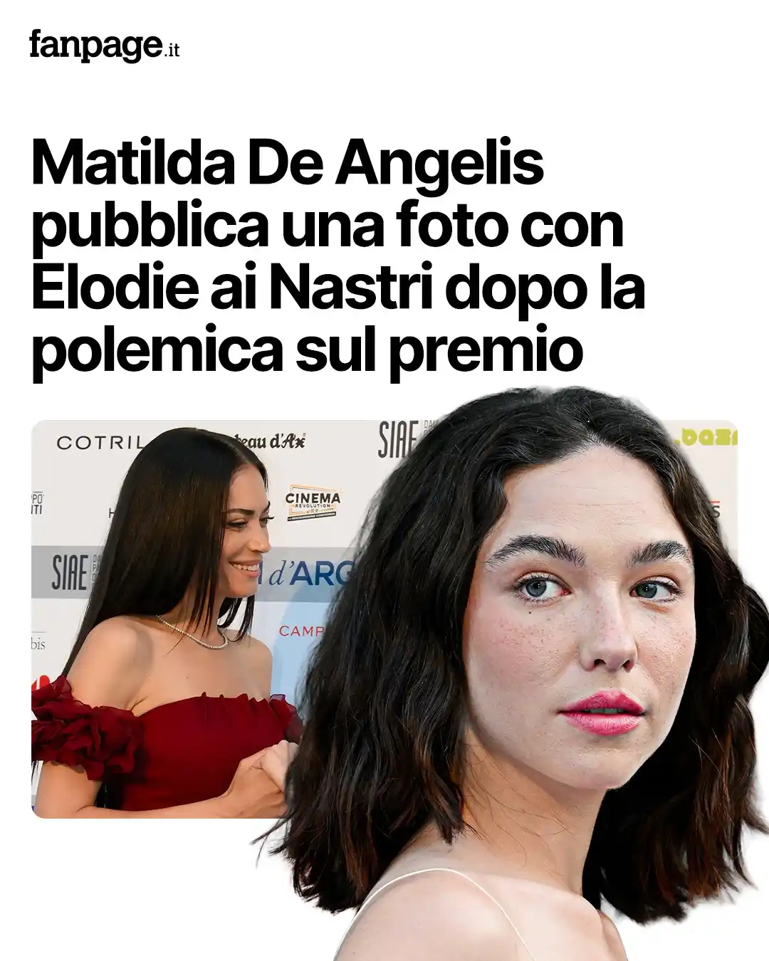 Image from Spettacolo Fanpage.it: *Matilda De Angelis pubblica una foto con Elodie dopo la polemica* Le...