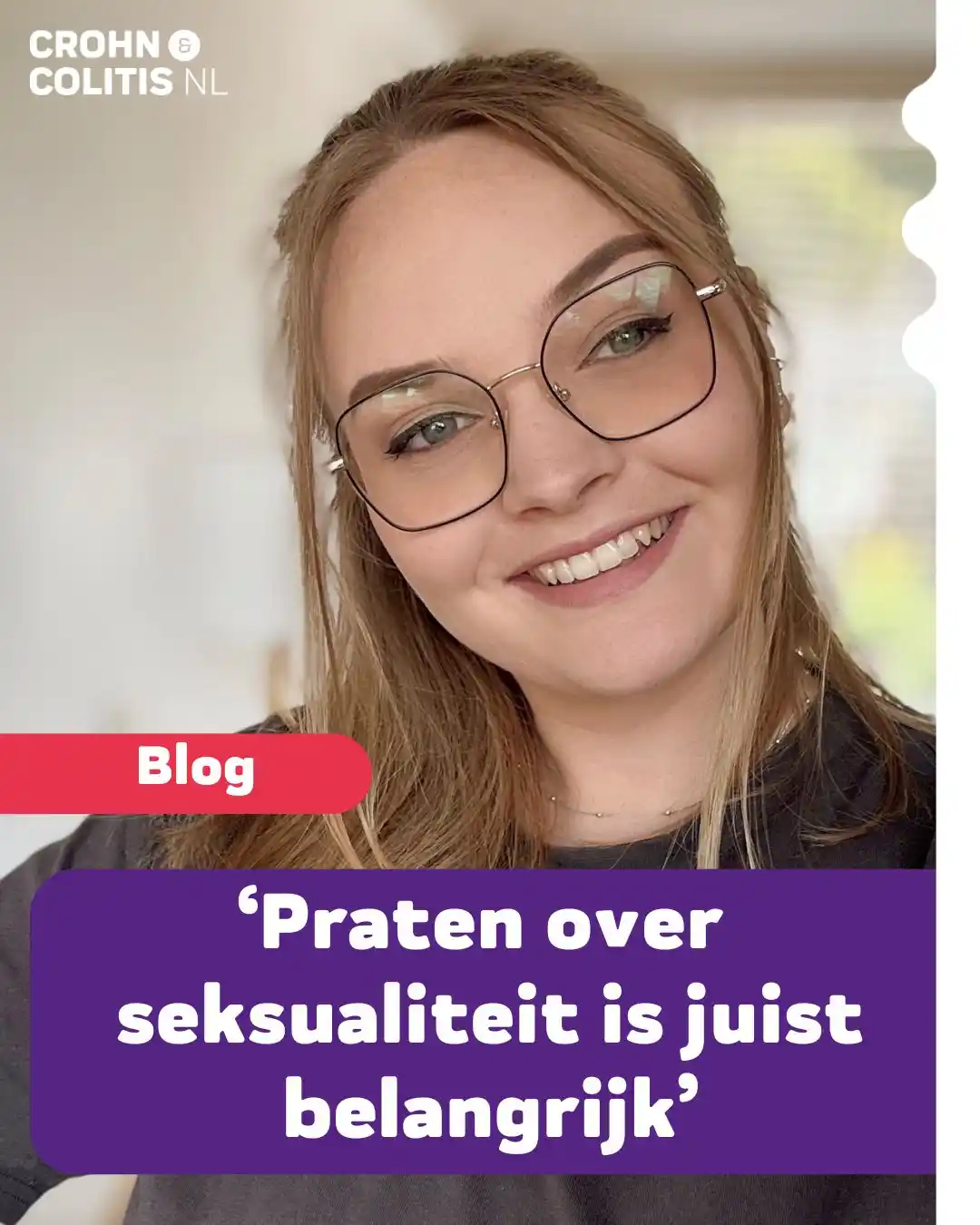 Image from Crohn & Colitis NL: Maud blogt: “Over seksualiteit praten is niet altijd gemakkelijk. Voor...