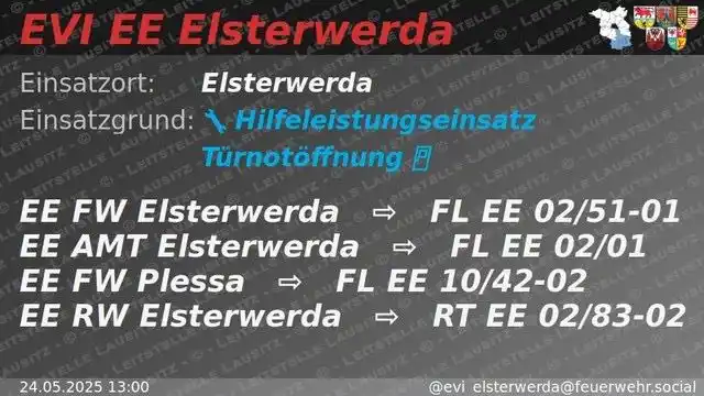 Image from Blaulichtreport Elbe-Elster: Noch während einer laufenden Brandbekämpfung an Carport und Garage wur...