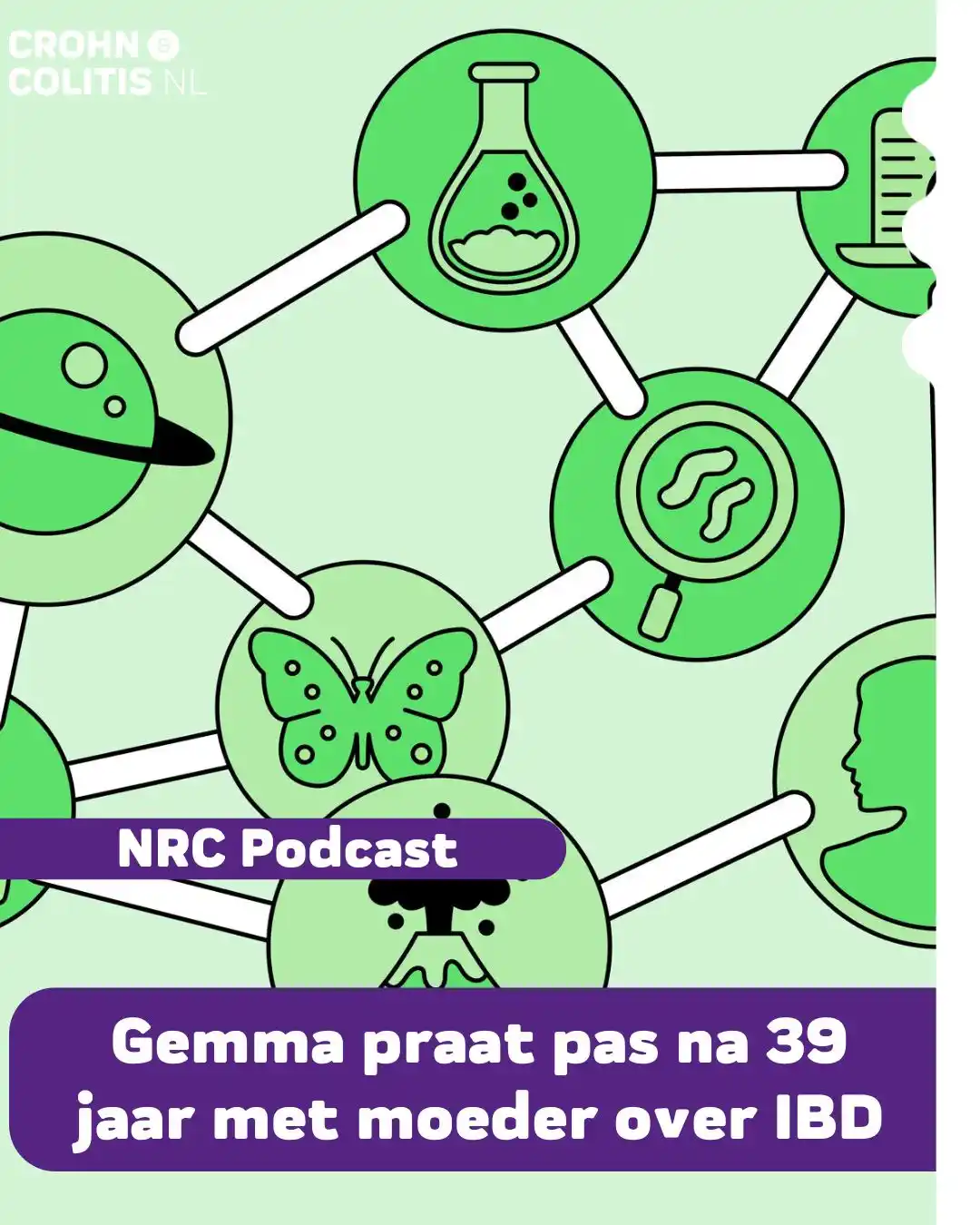 Image from Crohn & Colitis NL: Onlangs verscheen de podcast van NRC-redacteur Gemma Veenhuizen, waari...