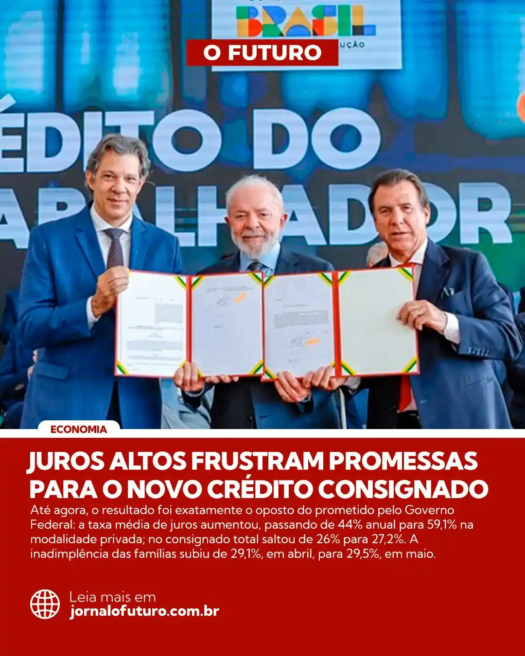 Image from EDC - Em Defesa do Comunismo: REDAÇÃO | No lançamento do programa Crédito do Trabalhador, que foi of...