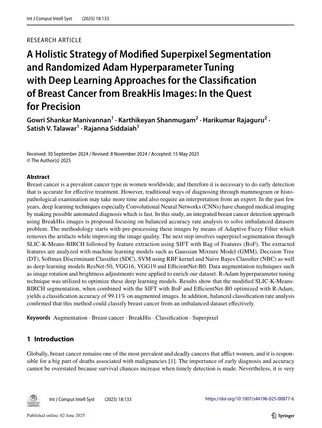 Image from Malnad College of Engineering, Hassan.: Research article titled ‘A Holistic Strategy of Modified Superpixel Se...