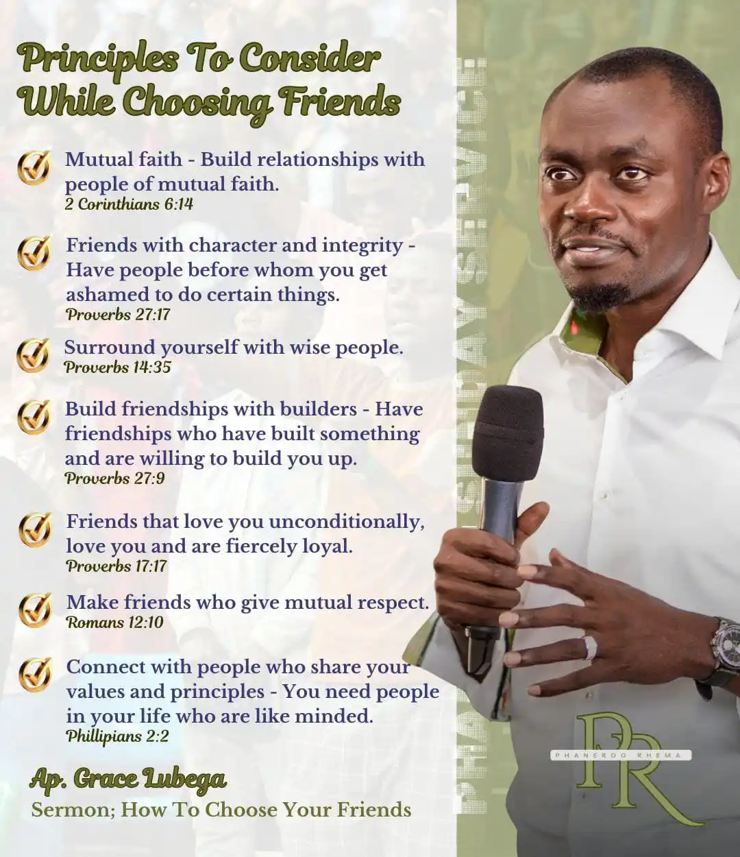 Image from Phaneroo Rhema: Sermon: How To Choose Your Friends.  Source link 🔗: https://bit.ly/Ho...
