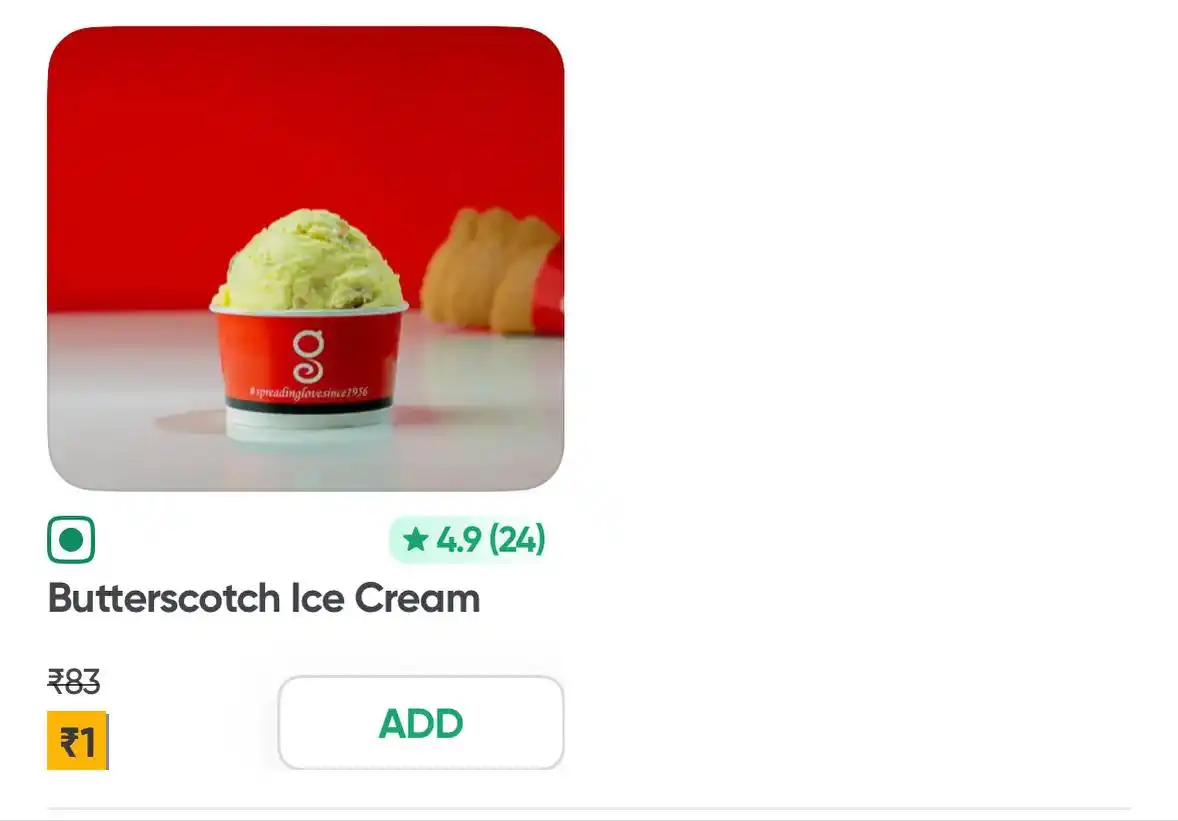 Image from 📢 AsliSKP x Hidden Discount Deals & Offers 🤑 🛍️: 😋 Swiggy Loot : IceCream @1 Search : Gianis Ice Cream *Delhi Availa...
