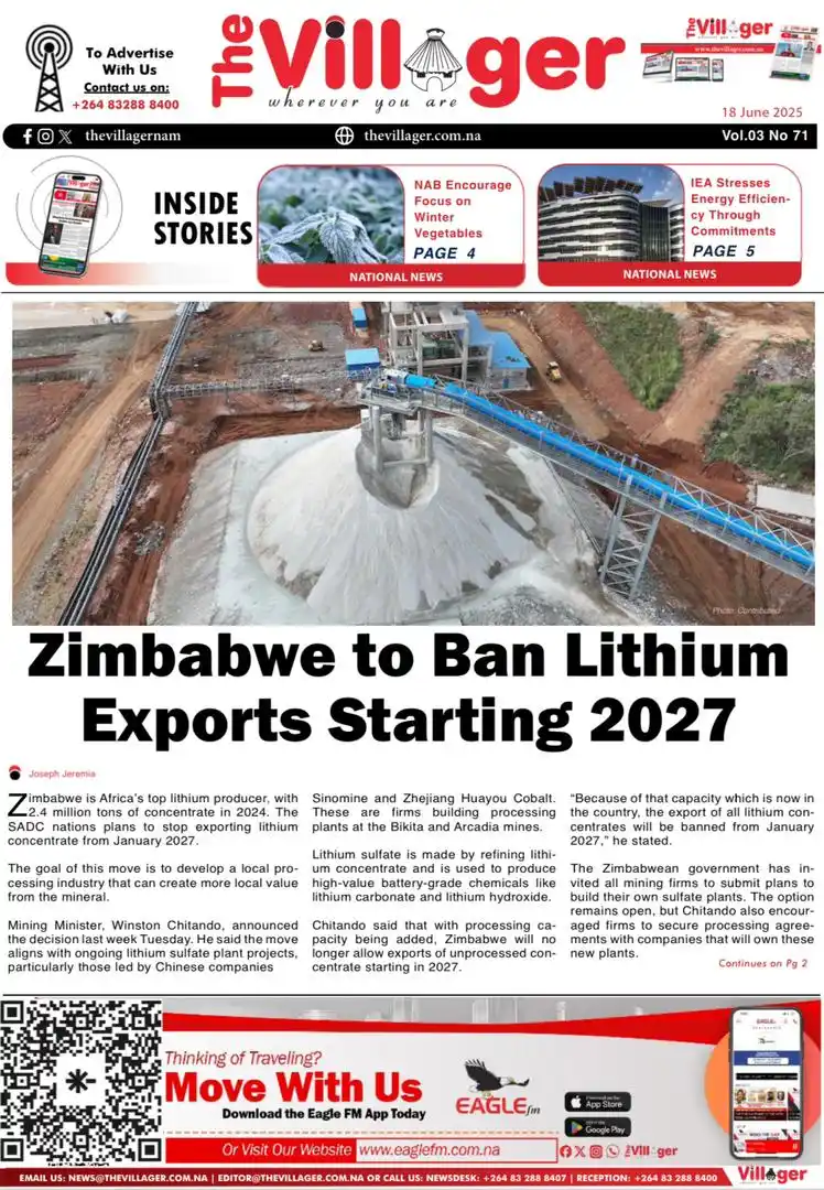 Image from Eagle Media House: The Villager 18 June 2025  https://epaper.thevillager.com.na/books/sqw...